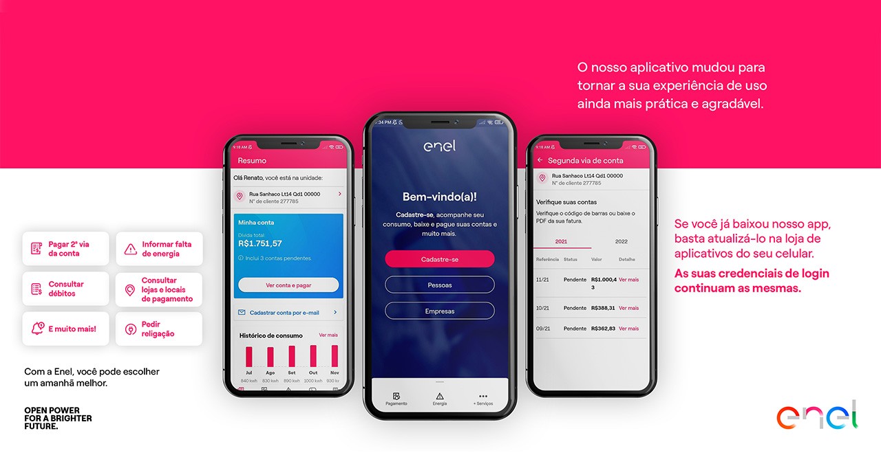 Aplicativos para consultar conta de luz Enel pelo celular